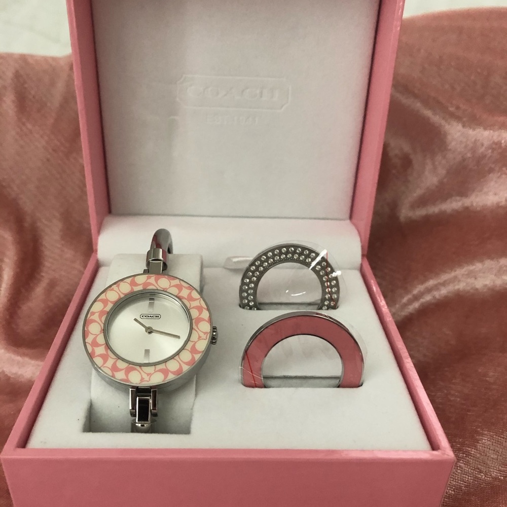 COACH  Breast Cancer Awareness Bracelet Watch